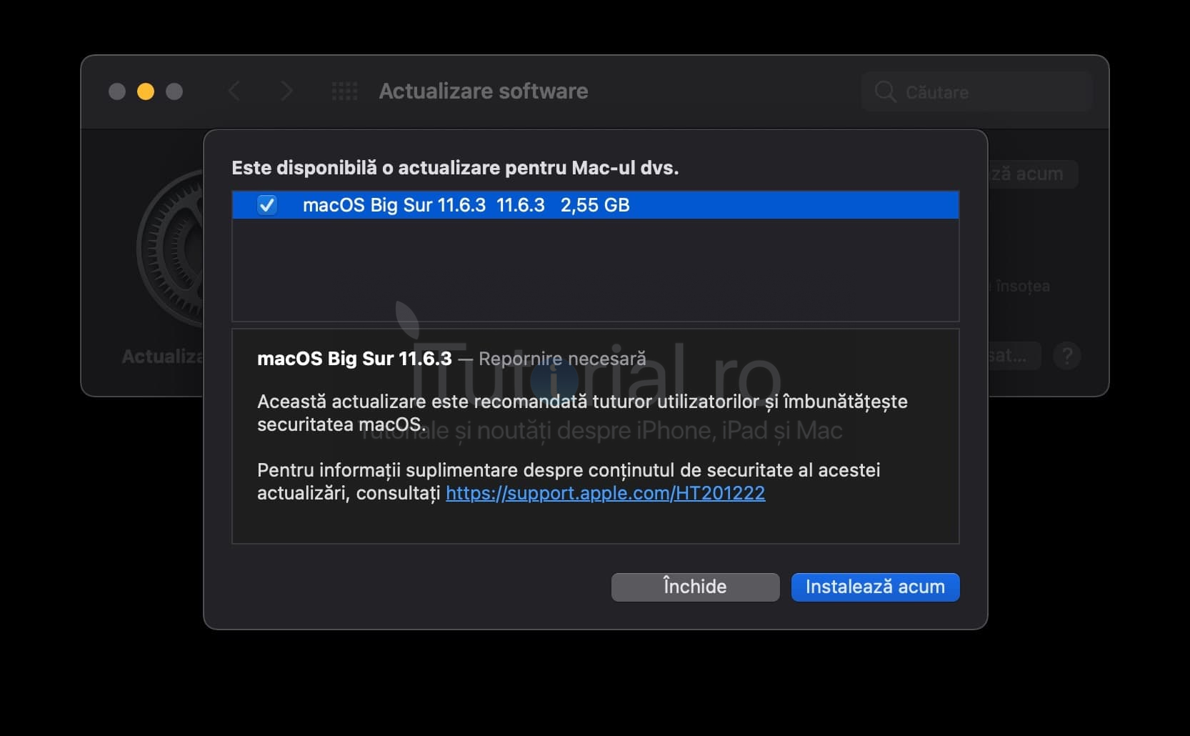 macOS 11.6.3 Big Sur a fost lansat pentru utilizatorii de Mac macos 11.6.3