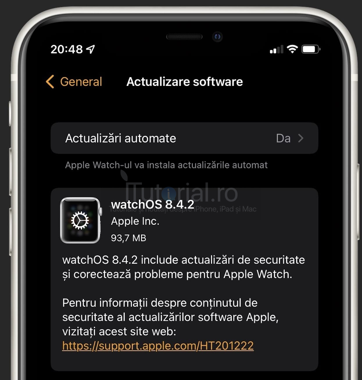 watchOS 8.4.2 a fost lansat pentru Apple Watch watchos 8.4.2