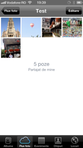 Flux foto partajat album propriu 