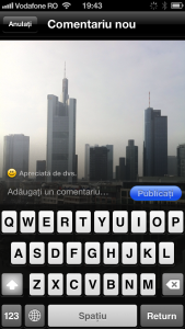 Comentare poza flux foto partajat