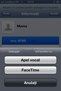 selectare adaugare favorite