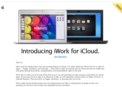email iWork for iCloud Apple